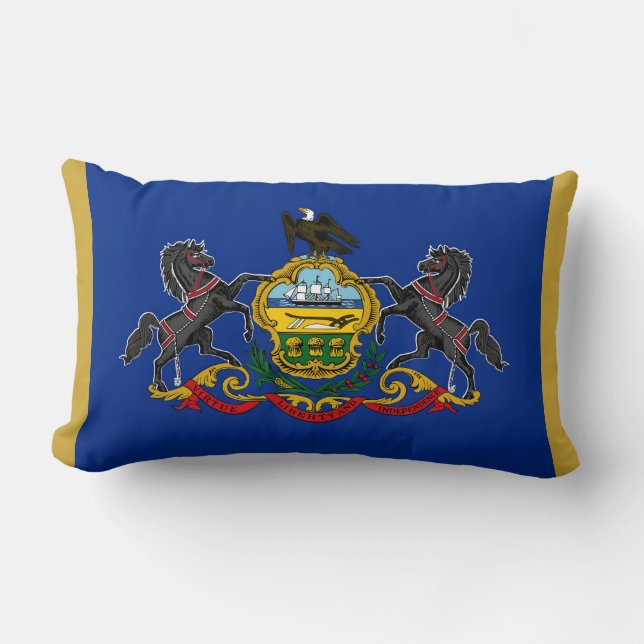 Pennsylvania State Vlag Print Patriottisch Kussen (Voorkant)