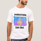 Pennsylvania state vogel T-shirt middelvinger (Voorkant)