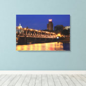 Pennsylvania State Walnut Street Bridge Canvas Afdruk (Insitu (Houten vloer))