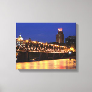 Pennsylvania State Walnut Street Bridge Canvas Afdruk