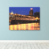 Pennsylvania State Walnut Street Bridge Canvas Afdruk (Insitu (Houten vloer))