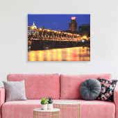 Pennsylvania State Walnut Street Bridge Canvas Afdruk (Insitu (Woonkamer))