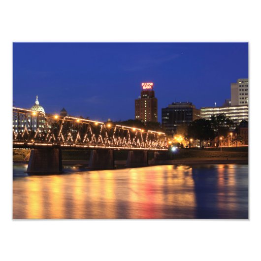 Pennsylvania State Walnut Street Bridge Foto Afdruk (Voorkant)
