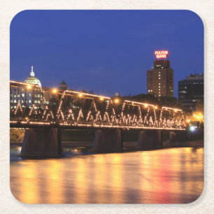 Pennsylvania State Walnut Street Bridge Kartonnen Onderzetters
