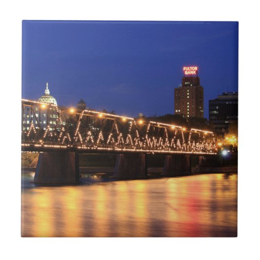Pennsylvania State Walnut Street Bridge Tegeltje (Voorkant)
