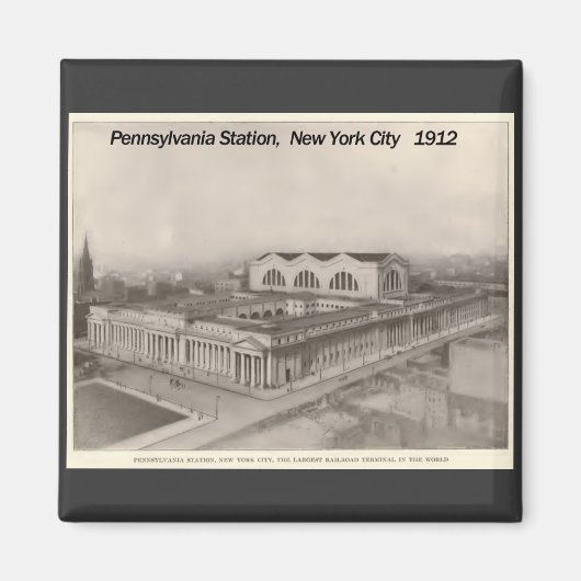 Pennsylvania Station New York 1912 Magneet (Voorkant)