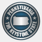 Pennsylvania Steel (B) Ronde Sticker (Voorkant)