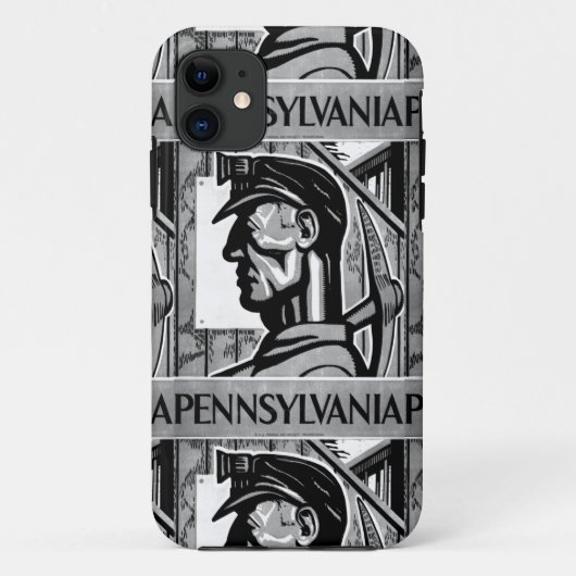 Pennsylvania Steenkool Poster WPA 1938 Case-Mate iPhone Case (Achterkant)