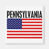 Pennsylvania, sterren en strepen magneet (Voorkant)