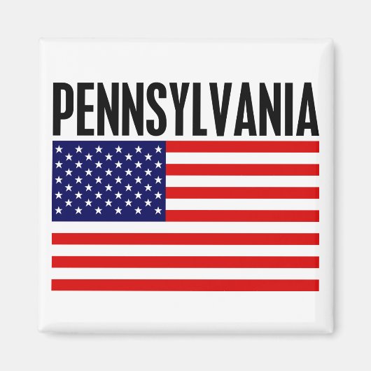 Pennsylvania, sterren en strepen magneet (Voorkant)