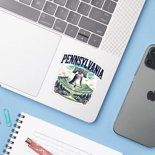 Pennsylvania Sticker (Laptop met iPhone)
