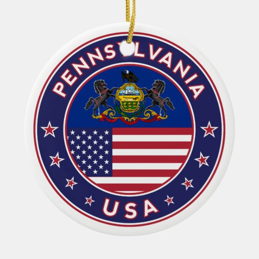 Pennsylvania sticker, telefooncel, canvas tas keramisch ornament (Voorkant)