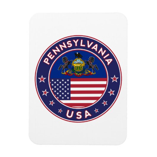 Pennsylvania sticker, telefooncel, canvas tas magneet (Verticaal)