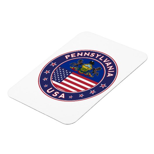 Pennsylvania sticker, telefooncel, canvas tas magneet (Linkerzijde)