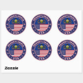 Pennsylvania sticker, telefooncel, canvas tas ronde sticker (Vel)