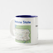 Pennsylvania Symbols & Map Tweekleurige Koffiemok (Voorkant links)