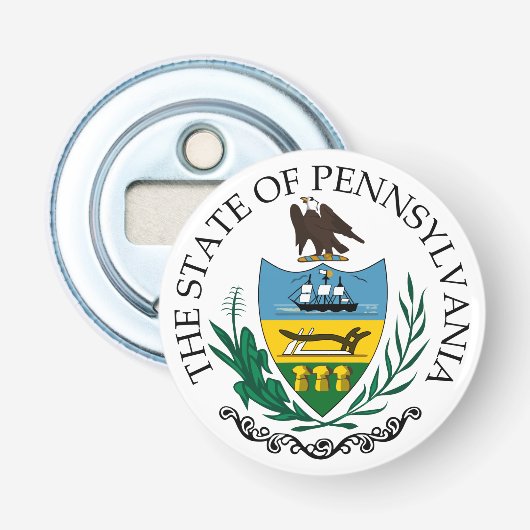 Pennsylvania-teken Button Flesopener (Voorkant)