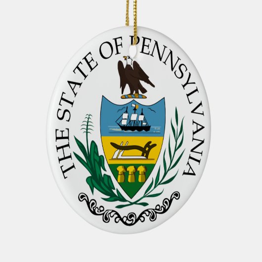Pennsylvania-teken Keramisch Ornament (Rechts)