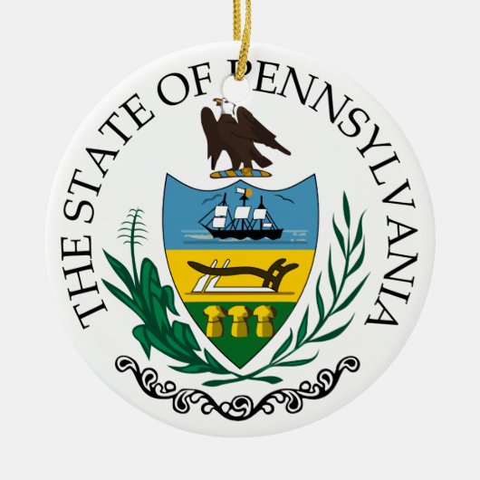 Pennsylvania-teken Keramisch Ornament (Voorkant)