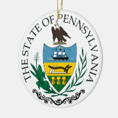 Pennsylvania-teken Keramisch Ornament (Links)