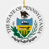 Pennsylvania-teken Keramisch Ornament (Achterkant)
