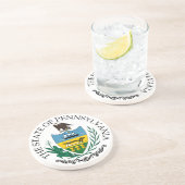 Pennsylvania-teken Zandsteen Onderzetter (Zijkant)