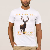Pennsylvania Territory Animal, het witstaarthert T-shirt (Voorkant)
