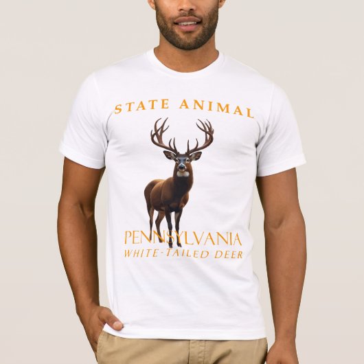 Pennsylvania Territory Animal, het witstaarthert T-shirt (Voorkant)