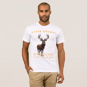 Pennsylvania Territory Animal, het witstaarthert T-shirt (Voorkant volledig)