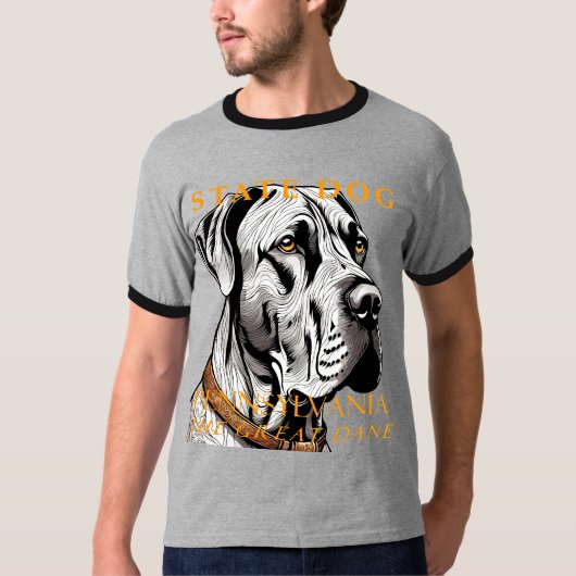 Pennsylvania Territory De Grote Deense Hond T-shirt (Voorkant)