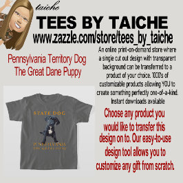 Pennsylvania Territory Dog De Grote Deense Puppy T-shirt