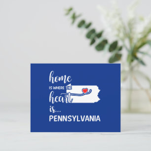 Pennsylvania thuis is waar het hart ligt briefkaart
