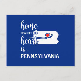 Pennsylvania thuis is waar het hart ligt briefkaart