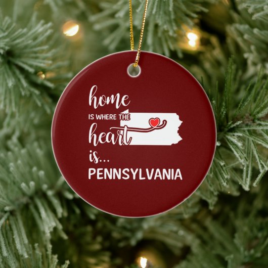 Pennsylvania thuis is waar het hart ligt keramisch ornament (Boom)
