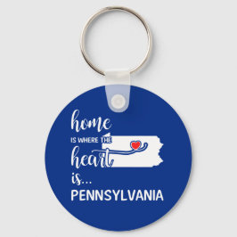 Pennsylvania thuis is waar het hart ligt sleutelhanger