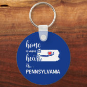 Pennsylvania thuis is waar het hart ligt sleutelhanger (Voorkant)