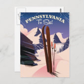 Pennsylvania to Ski Briefkaart (Voorkant / Achterkant)