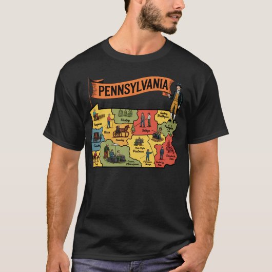 Pennsylvania -  Toerisme T-shirt (Voorkant)