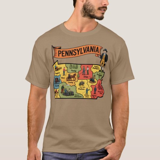 Pennsylvania -  Toerisme T-shirt (Voorkant)