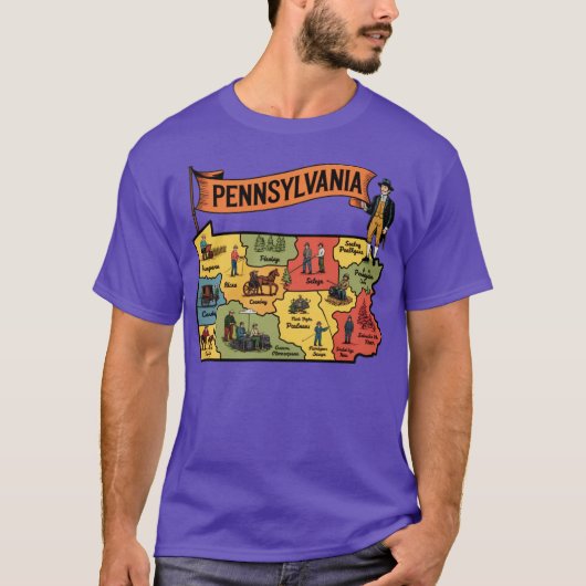 Pennsylvania -  Toerisme T-shirt (Voorkant)