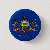 Pennsylvania-toets, patriottische Pennsylvania-vla Ronde Button 3,2 Cm (Voorkant)