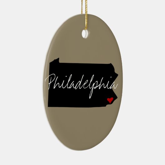 Pennsylvania Town Keramisch Ornament (Rechts)