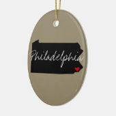 Pennsylvania Town Keramisch Ornament (Links)