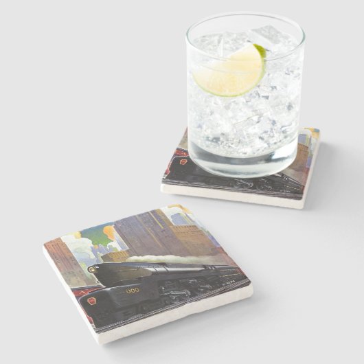 Pennsylvania Train, onbekend Stenen Onderzetter (Zijkant)