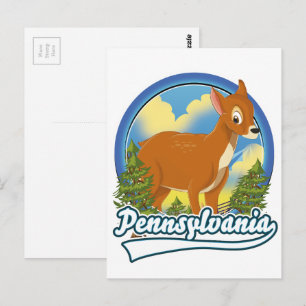 Pennsylvania Travel logo Briefkaart