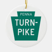 Pennsylvania Turnpike Keramisch Ornament (Voorkant)