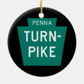 Pennsylvania Turnpike Keramisch Ornament (Achterkant)