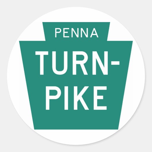 Pennsylvania Turnpike Ronde Sticker (Voorkant)