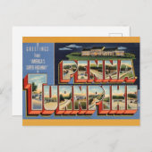Pennsylvania Turnpike Vintage Travel Briefkaart (Voorkant / Achterkant)