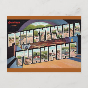 Pennsylvania Turnpike Vintage Travel Briefkaart